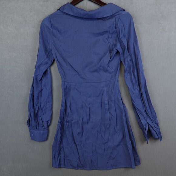 Princess Polly Blue Lawson Cutout Collared Mini Dress - Picture 8 of 9